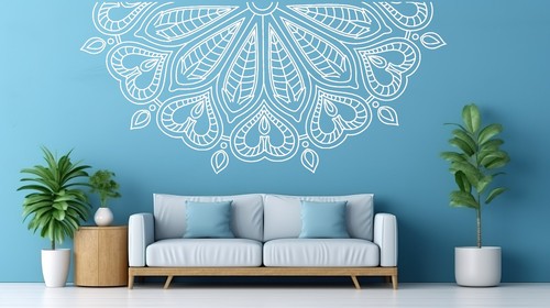 Adesivo murale mezzo mandala