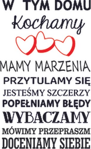 Tym domu polskie naklejki - domu...,