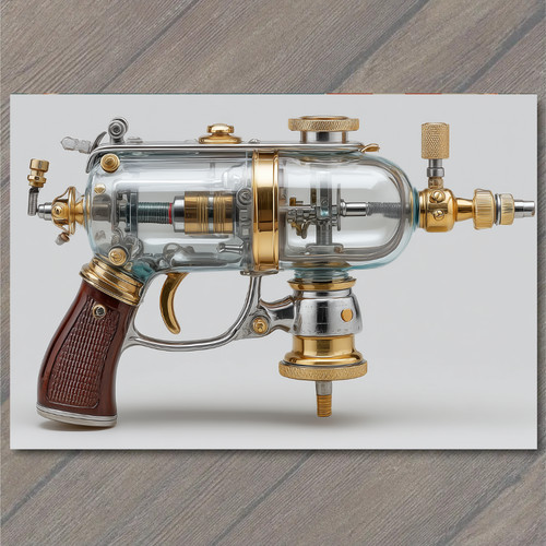 Adesivo steampunk raygun sci - steampunk,