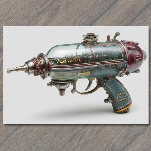 Adesivo steampunk raygun sci - adesivo,