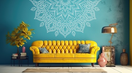 Adesivo murale mezzo mandala