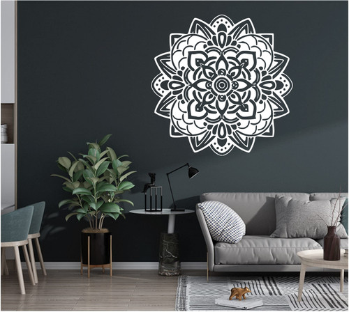Adesivo murale mandala neutro