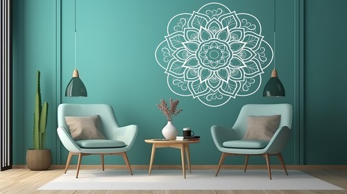 Adesivo murale boho mandala - murale,